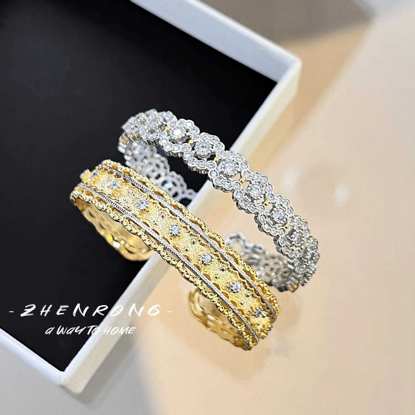 Foydjew Italian Vintage Jewelry Lace Design White Enamel Bracets For Wen Egant Banquet Party AccoriesW251027