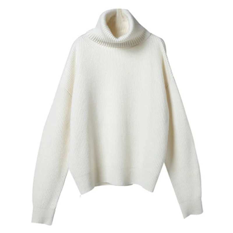 DY Wool Womens Sweater Autumn Winter Warm Turtlenecks Casual Loose Oversized Lady Sweaters Knitted Pullover Top Pull FemmeT251027