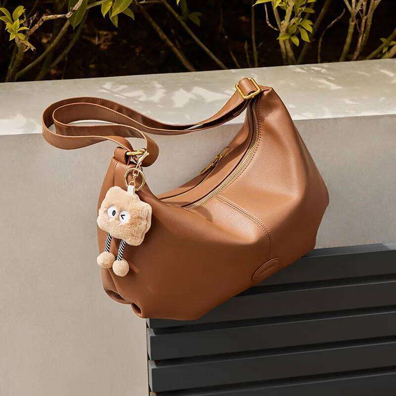 Leather Shoulder Large Capacity Top Layer Cowhide Women Brand Diagonal Cross Bag Fashionable Designer Women's Handbag