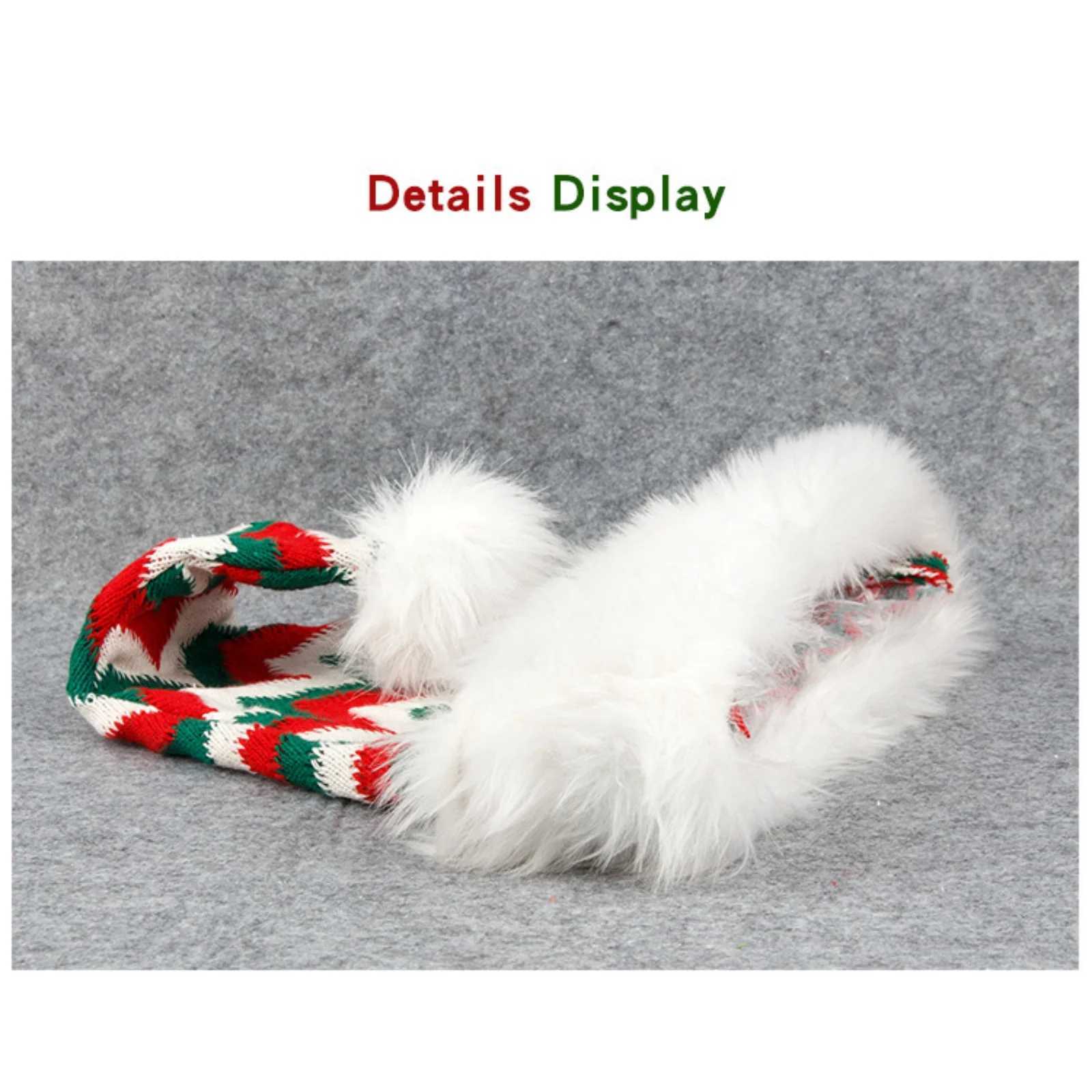1PC Christmas Santa Hats KnittedFurry Trim With ZigzagSnowflake PatternsXmas Holiday Party Decor Caps For MenWomen ChristmasW251027