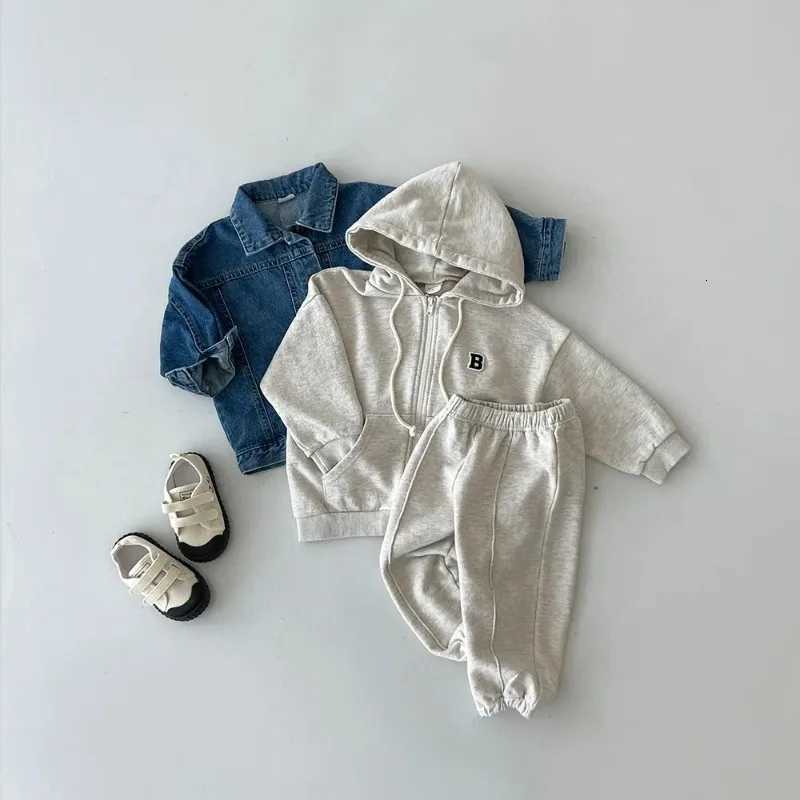 Korean Kids Jogger Pants Autumn Unisex Baby Cotton Casual Trousers Solid Color Loose Fit 14YT251027