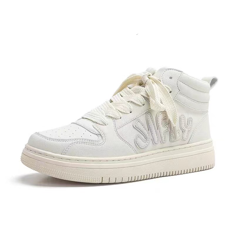 Jifffly high-top plimsolls for men and women 2025 summer new student trend versatile white couple sports shoes