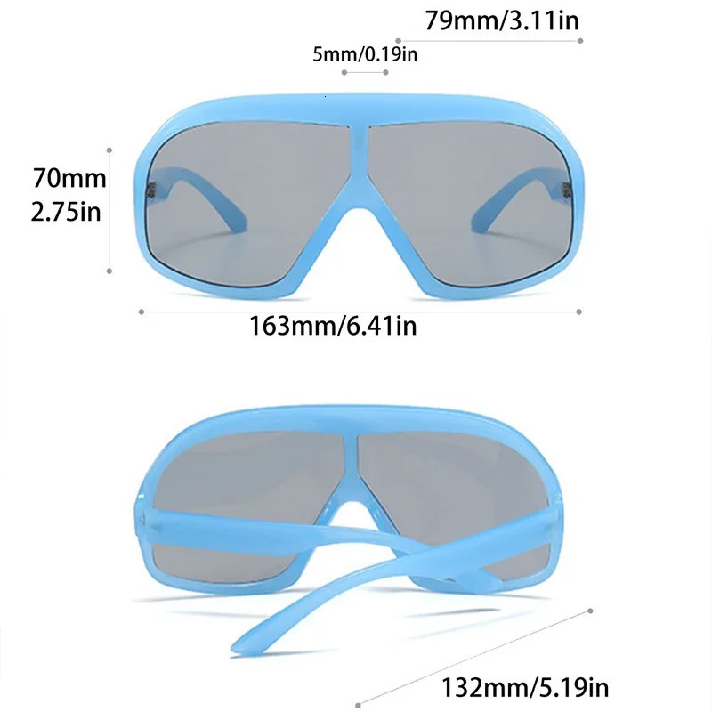 Punk Oversized Y2K Sunglasses Women For Men Trendy Sun Glasses Fashion Vintage Big Frame Ladies Shades 251023