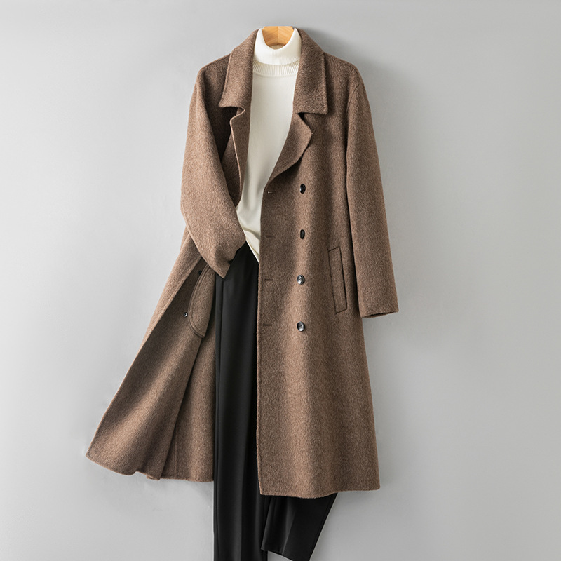 Women's Plus Size Outerwear & Coats High-Quality Mens' Long Sleeve Double Face Wool Jacket for Stylish Winter Wear