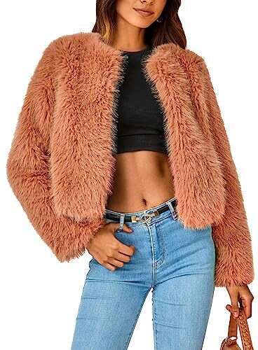 Fur Faux Sleeve Long Jacket Short Pocket Warm Coat Autumn Winter Clothing