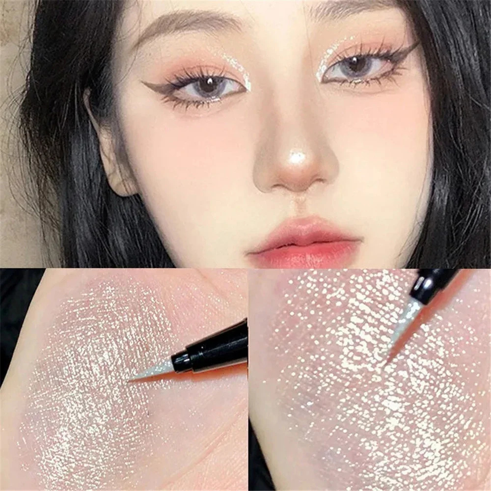 Pink Rose Glitter Eyeshadow Pencil Eyeliner Longlasting Highlighter Lying Silkworm Pen Cosmetic Makeup Waterproof Liquid Liner 251027