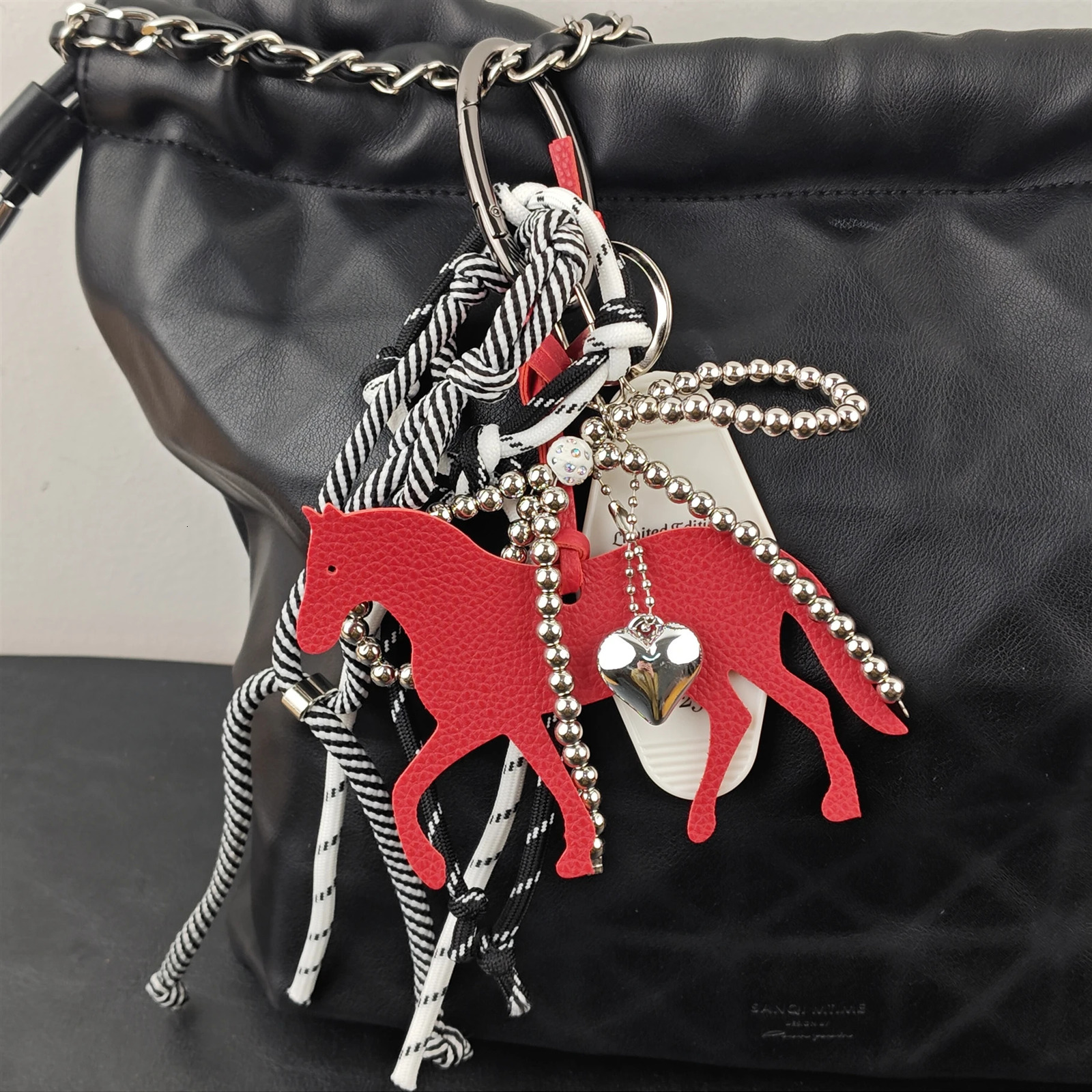 Trendy Charm Bag Pendants Horse Matching With Hanging Ropes Fashionable Extremely Complicated Bag Pendant Key Accessories Gift 251023