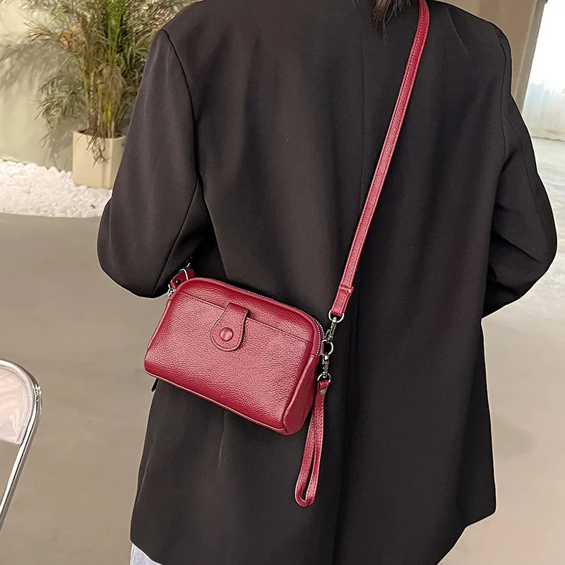 Women Genuine Leather Shoulder Bag Casual Female Small Crossbody Bags For Women Bag Cell Phone Bag Day Clutches 251027