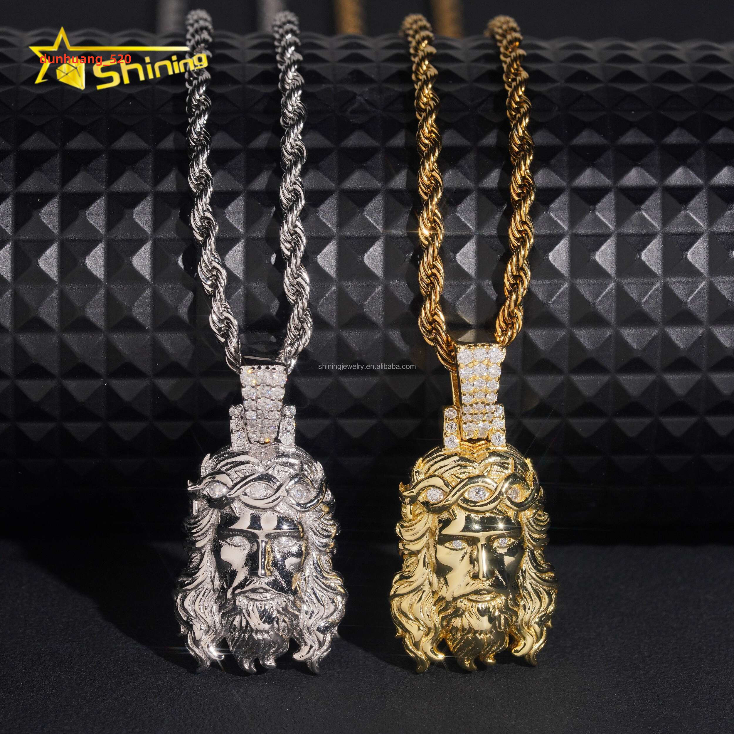 Pass Diamond Tester Wholesale Price Jewelry Hip Hop Iced Out VVS1 Moissanite Diamond S925 Silver Religious Jesus Pendant