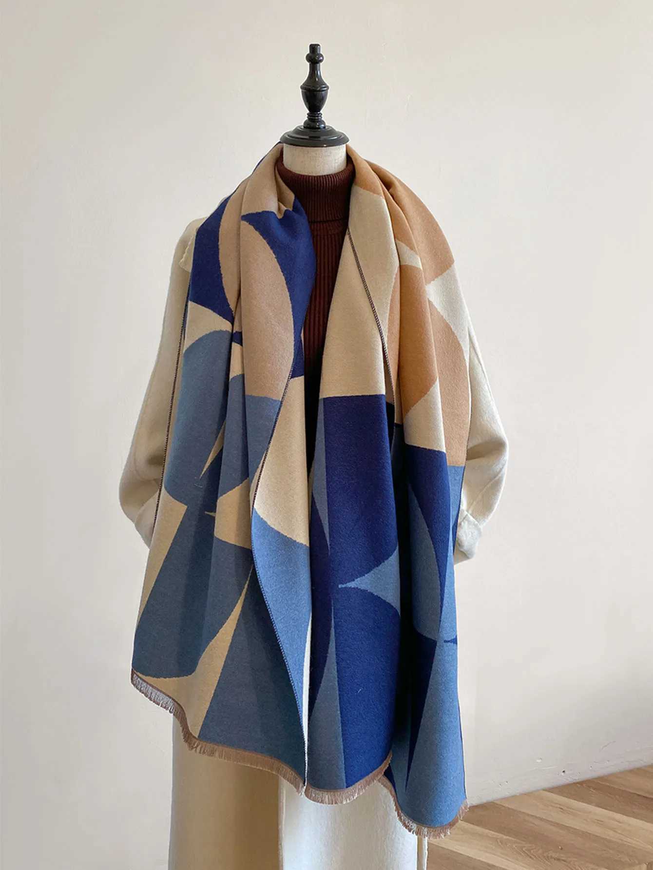 Winter Wens Scarf Luxury Design Doub sided Imitation Cashmere Scarf Warm Scarf Shawl 2024 NewW251027