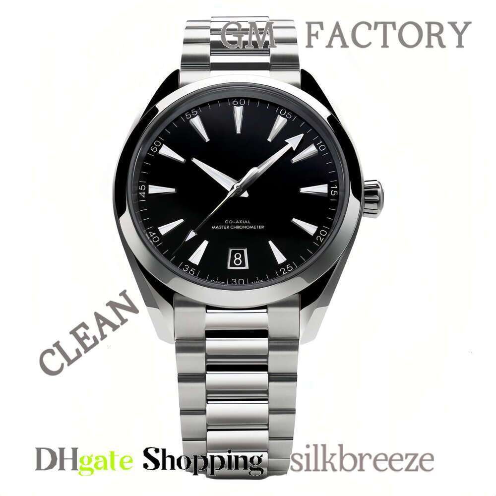 OME 8900 AAAAA Quality Seahorse Series 41mm Men's Luxury Automatic Watch Black Dial Steel Case Stainless Steel Bracelet Fold Clasp Waterproof 150m Men Dress Watch