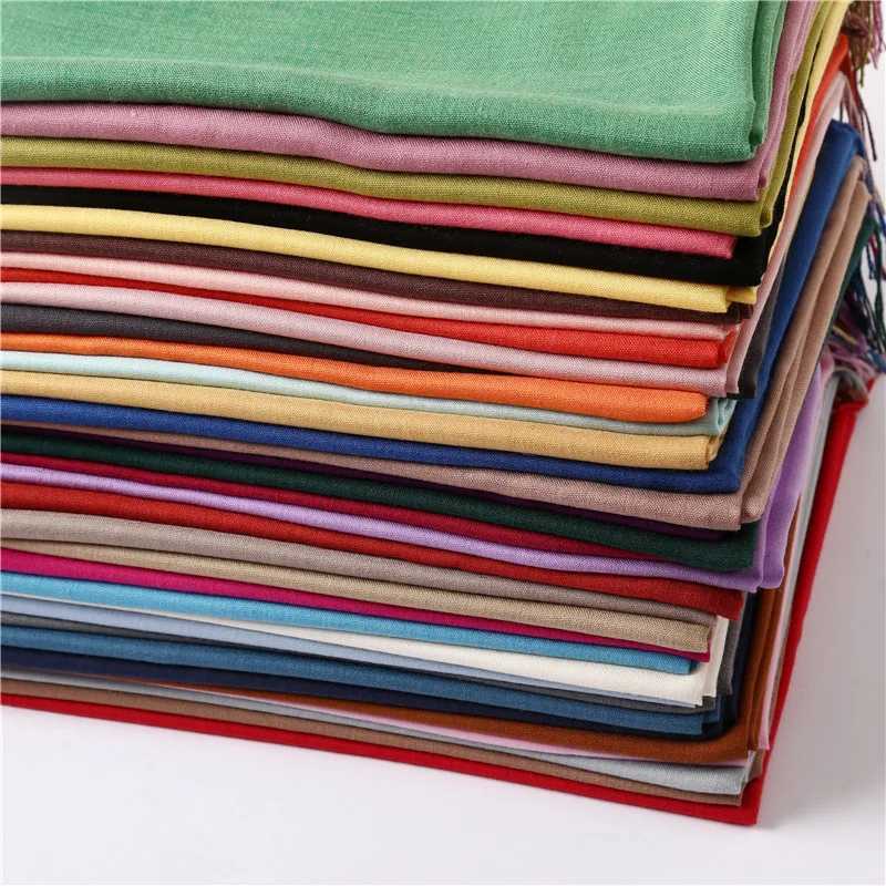 Fashion Solid Scarf Wen Cashmere Soft Winter Warm Scarves Hijab Fa Long band Shawl Wraps Bandana Foard 2022 EcharpeW251027