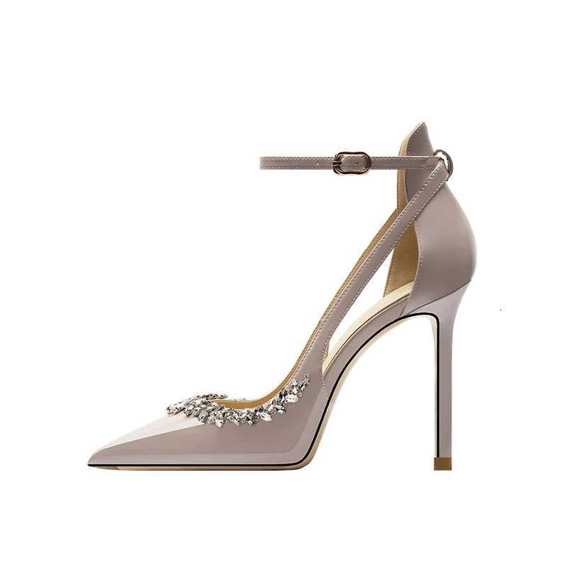 Spring New Thin Heel Single Shoes for Women Pointy Head Shallow Mouth Rhines with Nslip Wearresistant High HeelsXJ251027