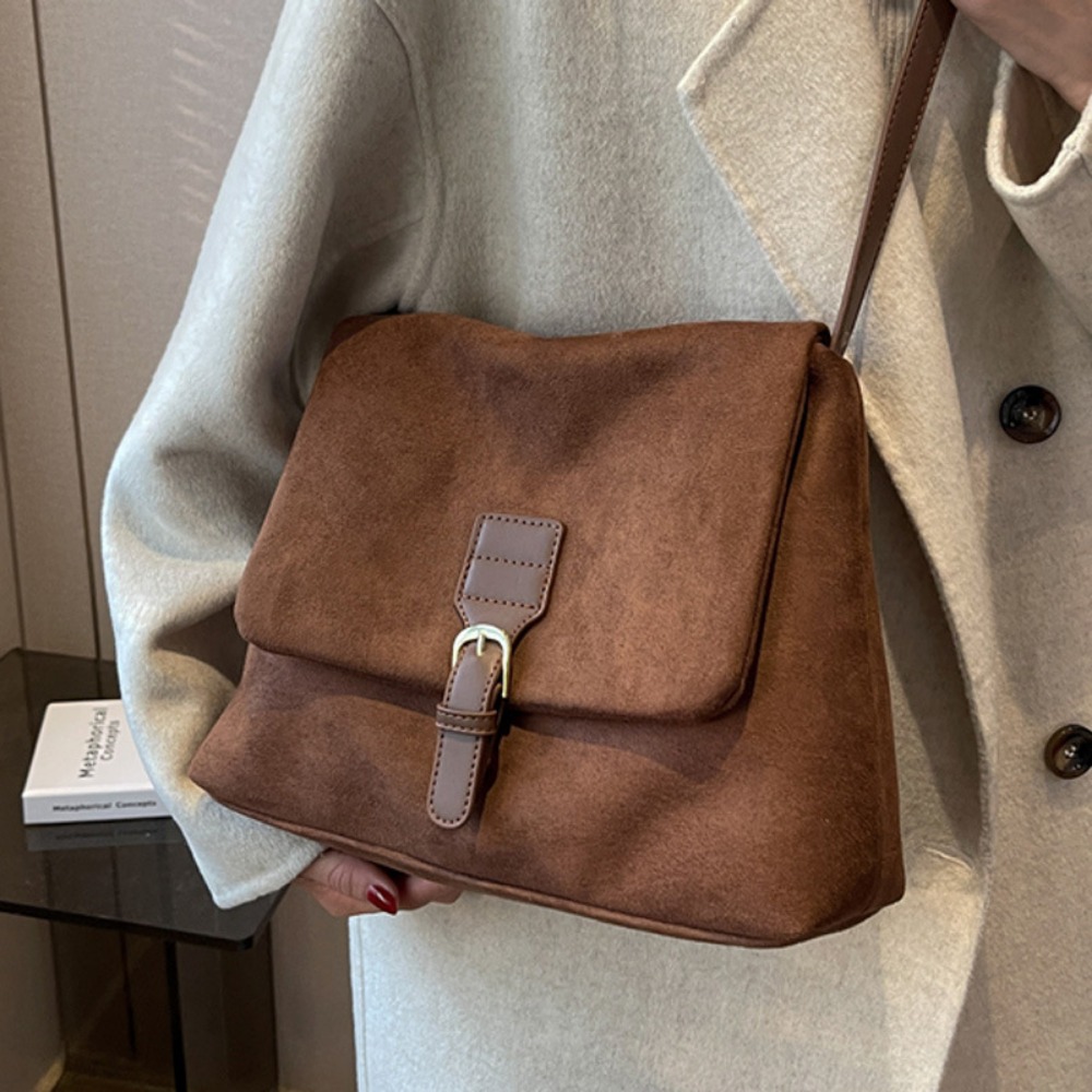 Chic Vintage-Inspired Women's Suede Shoulder & Arm Bag - Versatile Autumn/Winter Accessory