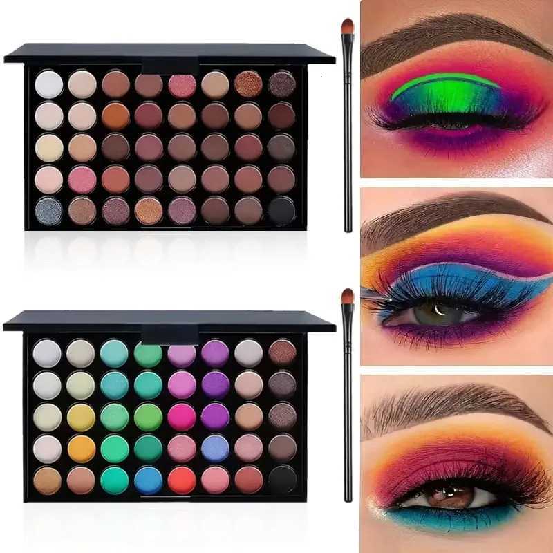 40Colors Glitter Eyeshadow Palette with Free 1Brushes Matte Waterproof Long Lasting Eyeshaow Powder Palette Cosmetics MakeUp KitXJ251027