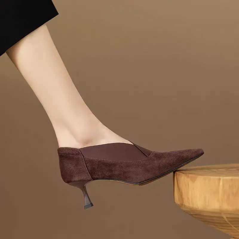 Vintage Pointytoed Stiletto Boots Paired with Midheeled Boots and Strehy Deep Heels Are Perfect for WomenXJ251027