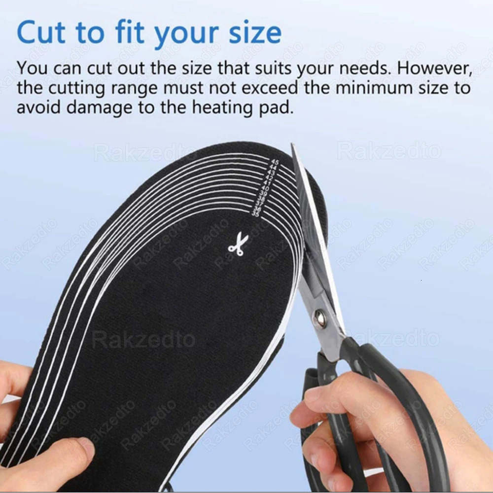 Usb Heated Shoe Insoles for Men Women Winter Outdoor Skiing Feet Warmer Shoes Pad Battery Electric Heating Thermal Insoles251020