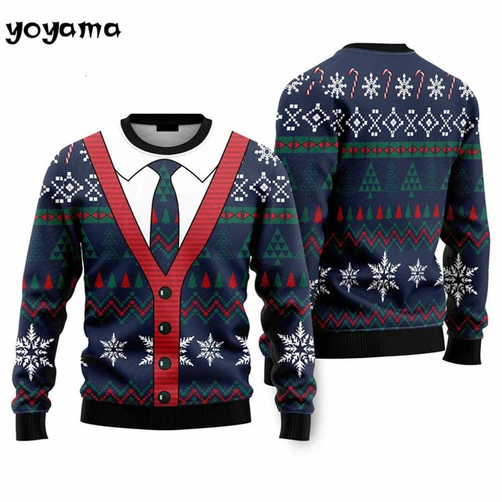 Fake Cardigan Christmas Man Hoodie 3D Printed New Year Party Xmas Sweatshirt Women Party Birthday Christmas Pullovers Winter Top W251027