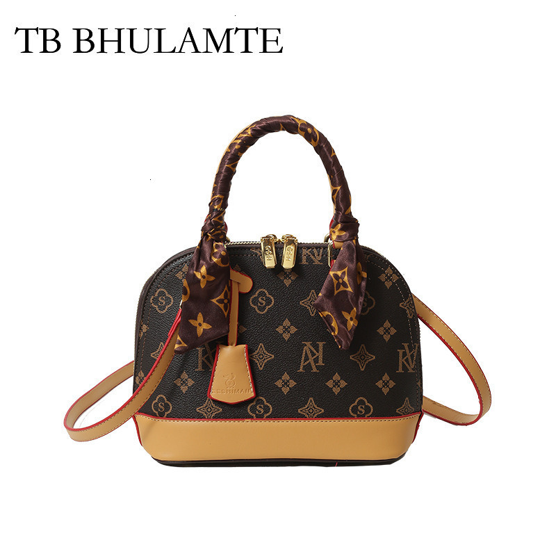 TB BHULAMTE Designer High-end Printed Tote Bag, Multi-functional Commuter Luxury Bag, Fashionable Women's Crossbody Bag, Niche Retro Shell Bag