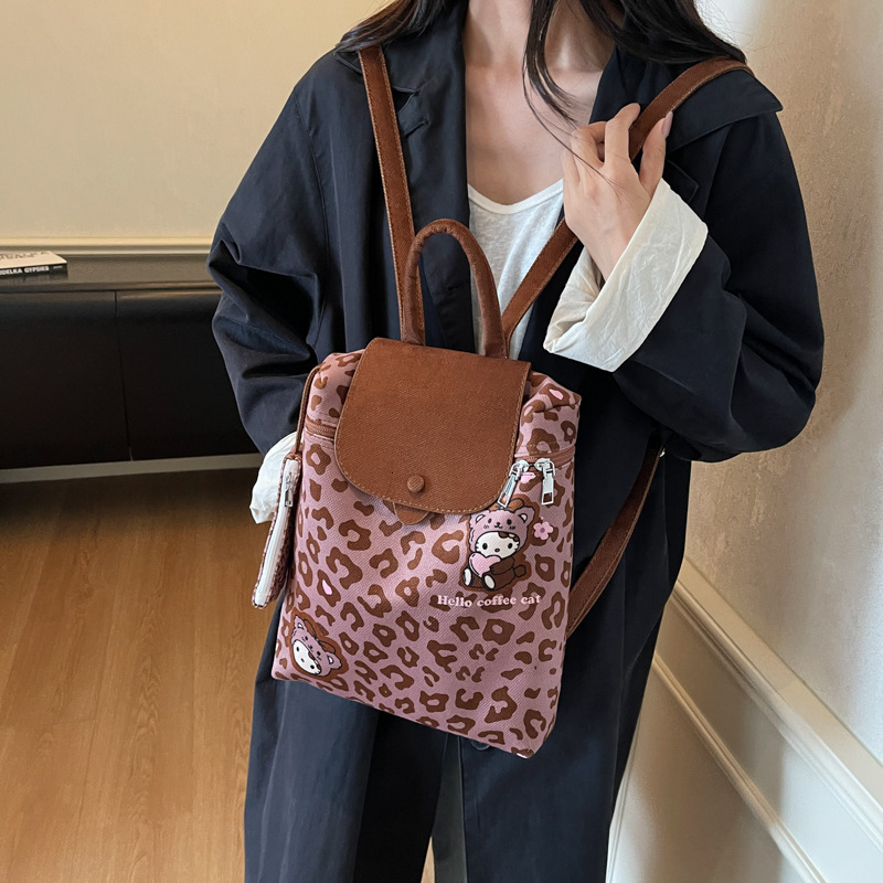 Free shipping designer bag Cute Cartoon Handheld Bucket Bag for Women New Double Shoulder Bag College Style Student Backpack