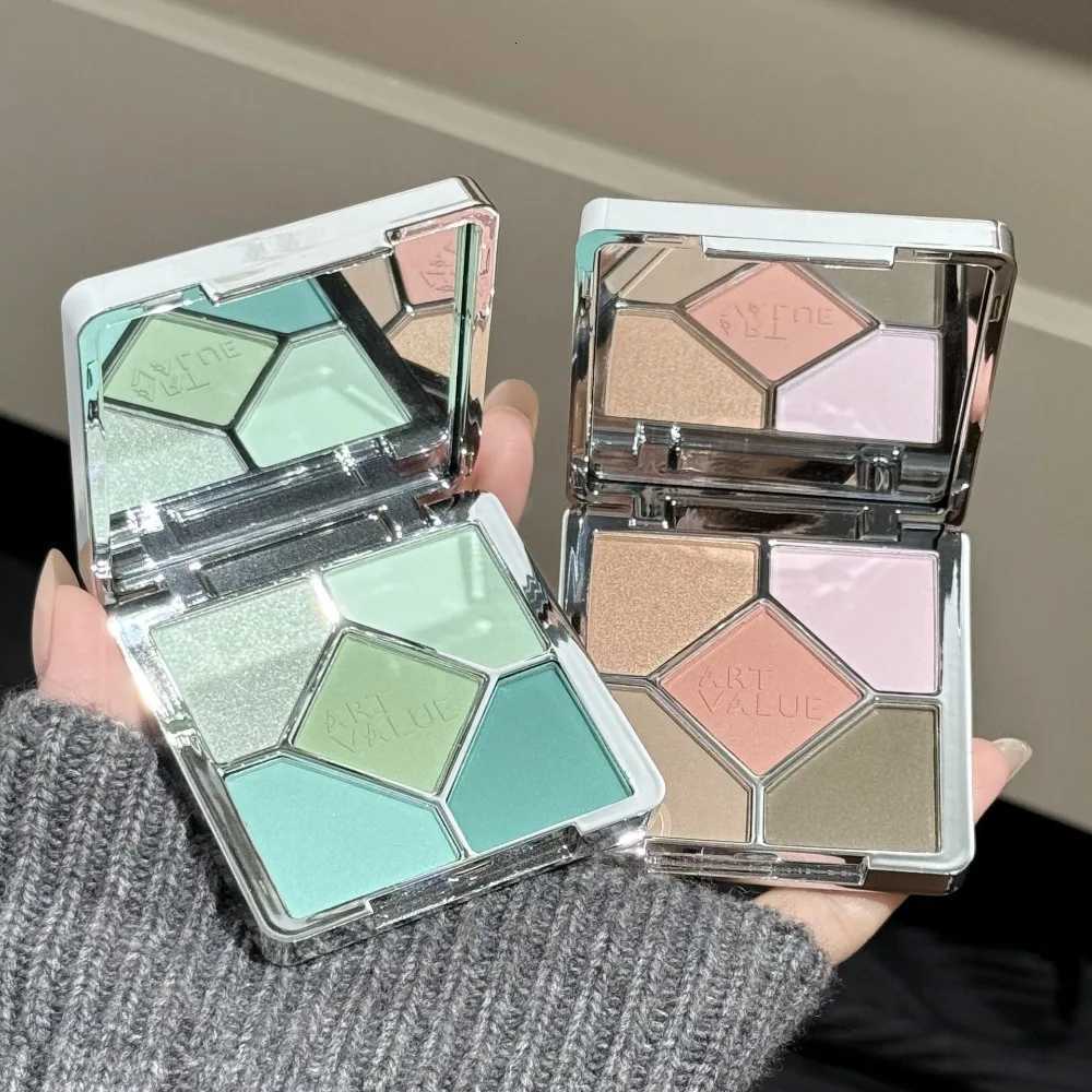 5 Colors Eyeshadow Palette Blush Highlight Pearly High Gloss Shimmer Pink Brown Fine Sequins Glitter Silkworm Eye Shadow MakeupXJ251027