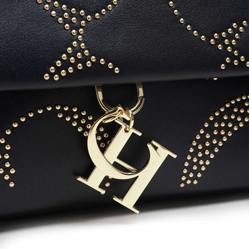 Metallic Rivet Decoration Bags Brand Fashion Designer Gold Women's Chain Crossbody Bag