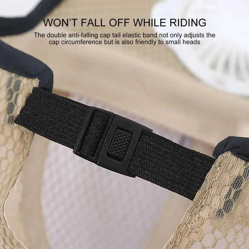 Breathable Sunhat with Solar Fan Outdoor Sun Protection Hat USB Rechargeable Fan Baseball Caps Summer Sunscreen Sunshade HatsW251027