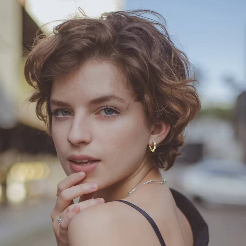 Fashion Round 17mm Moissanite Hoop Earrings for Women 925 Sterling Silver Hoop Earrings Simple Jewelry