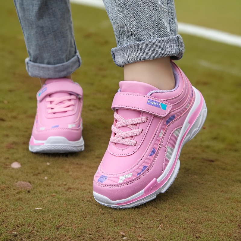 Design Girls Shoes for Girl Kids Running Sports Sneakers Leather Pink Children Shoes Cutefeet Trainers US9C-US5Y K1225