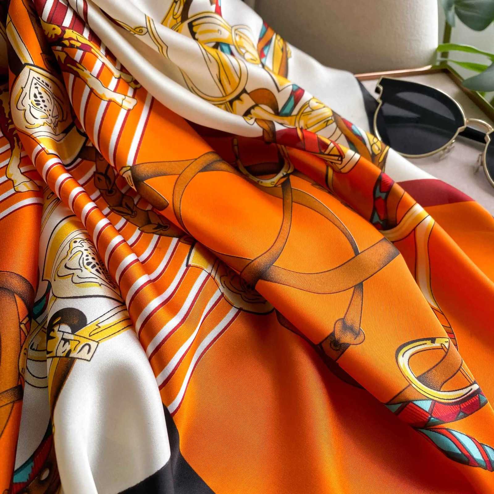 New 18090cm fashion Silk Scarf Scarftop wraps Wen Vintage Four Seasons Hair Scarve Hijab Foard Bandana Fme scarfW251027