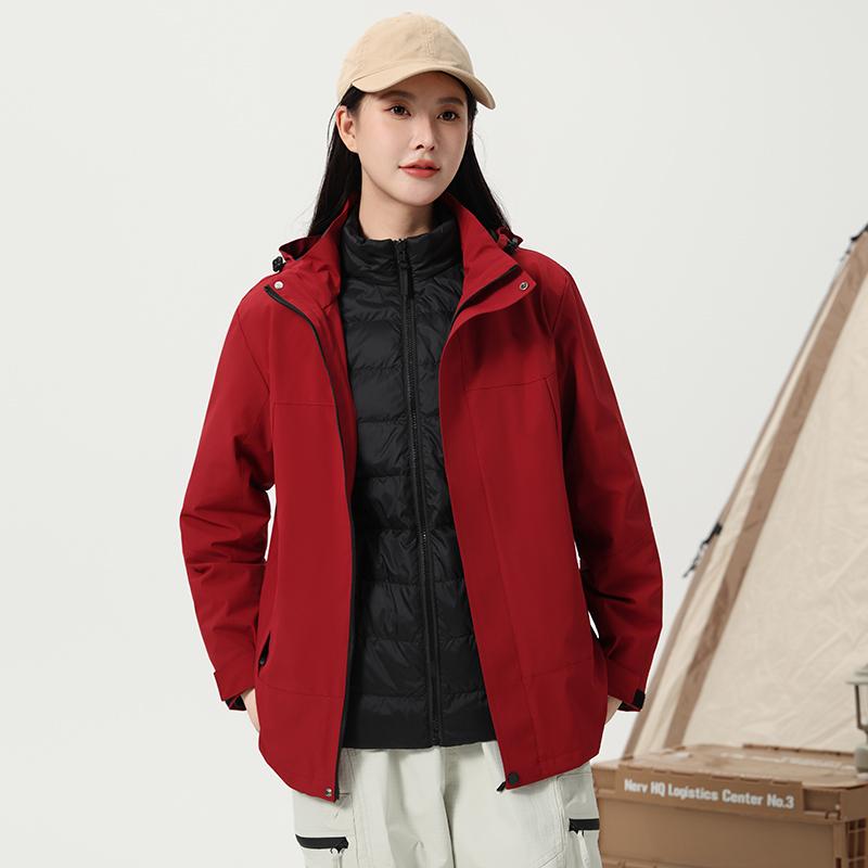 Fleece-Lined Graphene Inner Liner 3-in-1 Jacket Unisex Style 8 Colors Available JX-CC6609