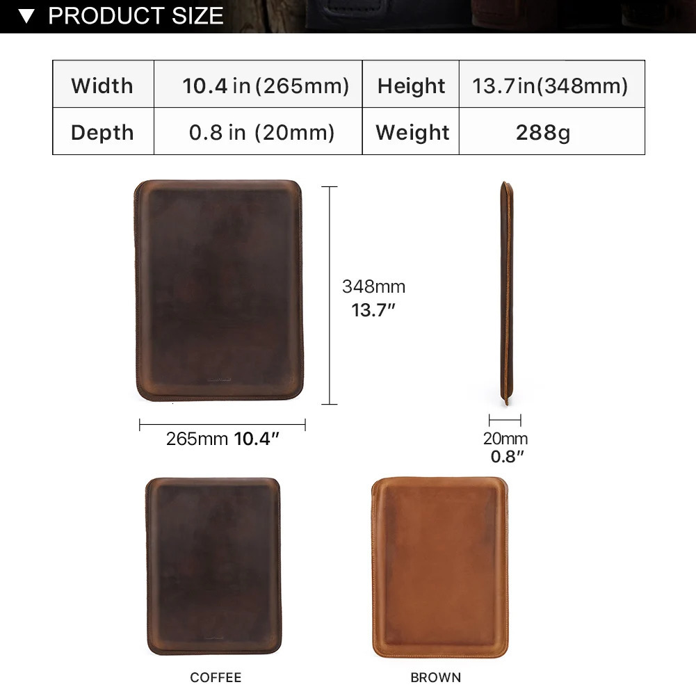 Genuine Leather Laptop Sleeve Case for Air 13 M1 M2 M3 M4 Pro 14 Cover Bag Pro 13 inch Pouch 251027