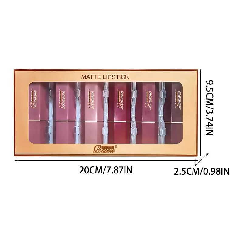 6Color Matte Lipstick Set Easy To Apply LongLasting Smooth Moisturizing Waterproof Lip Makeup W251027