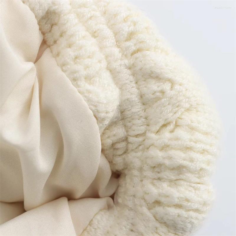 Women's Jackets High Collar Breadwear Cotton Clothes Knitted Thick Jacket Coat Autumn/Winter Clothing