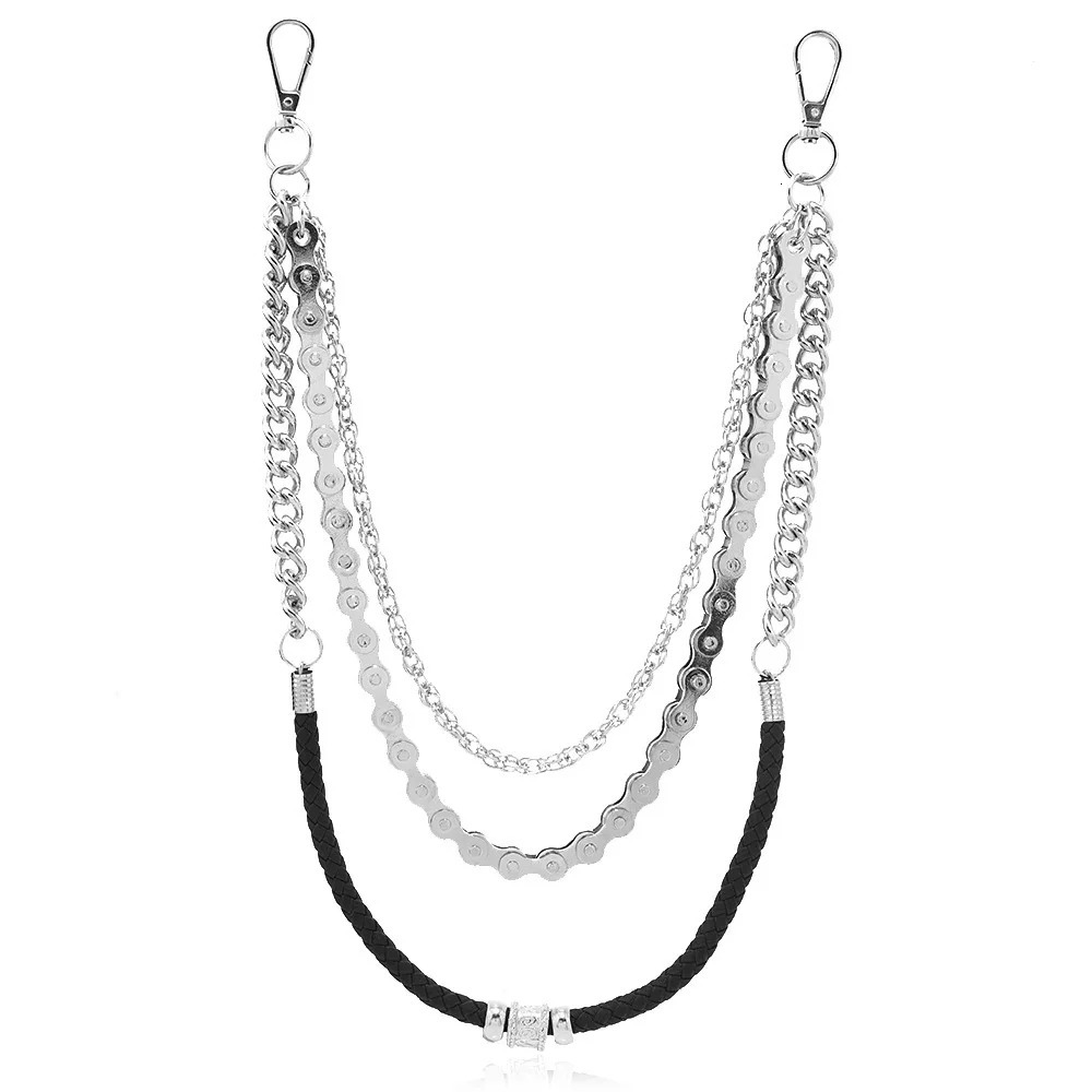Europe and America selling item Punk Style leather Bicycle chain jeansmultilayer Accesso ries 251024