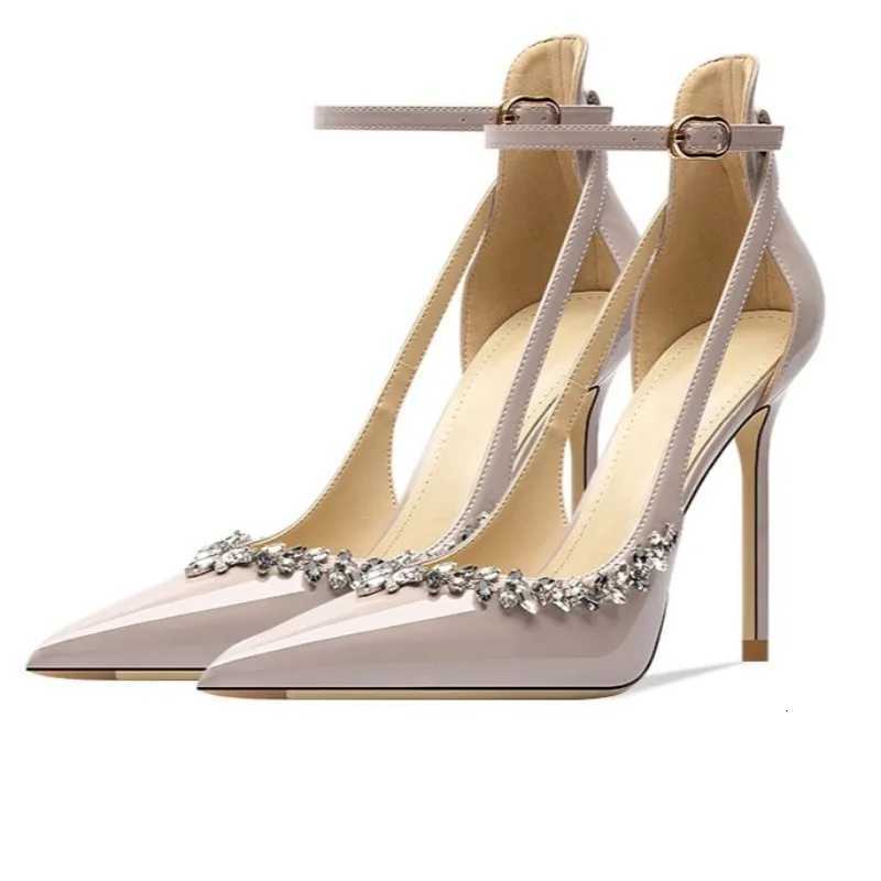 Spring New Thin Heel Single Shoes for Women Pointy Head Shallow Mouth Rhines with Nslip Wearresistant High HeelsXJ251027