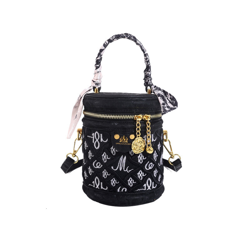 Free shipping designer bag New High-End Heavy Embroidery Bucket Bag Embroidery Thread Handbag Versatile Shoulder Crossbody Bag