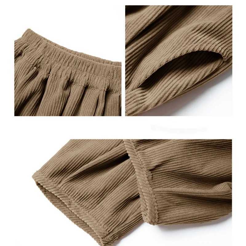 2025 New Childrens Corduroy Pants AutumnWinter Boys Corduroy Trousers 27T Girls Baby Elastic Waist Warm Harem PantsT251027