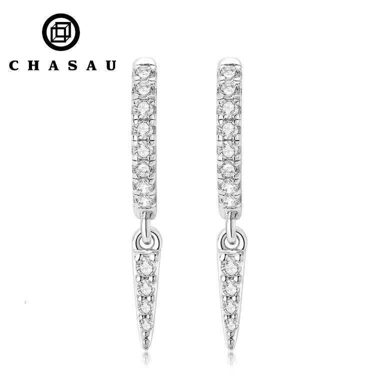 Passed Diamond test 15mm 006CT Moissanite 925 Sterling Silver Fashion Drop Hoop Earring for Women
