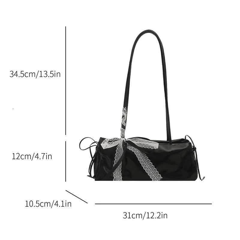 French Elegant Square Bag Korean Bow Decorati Pu Highquality Bag Niche Simple Ballet Style Shoder Bag New Casual Wen Bags1 D251027