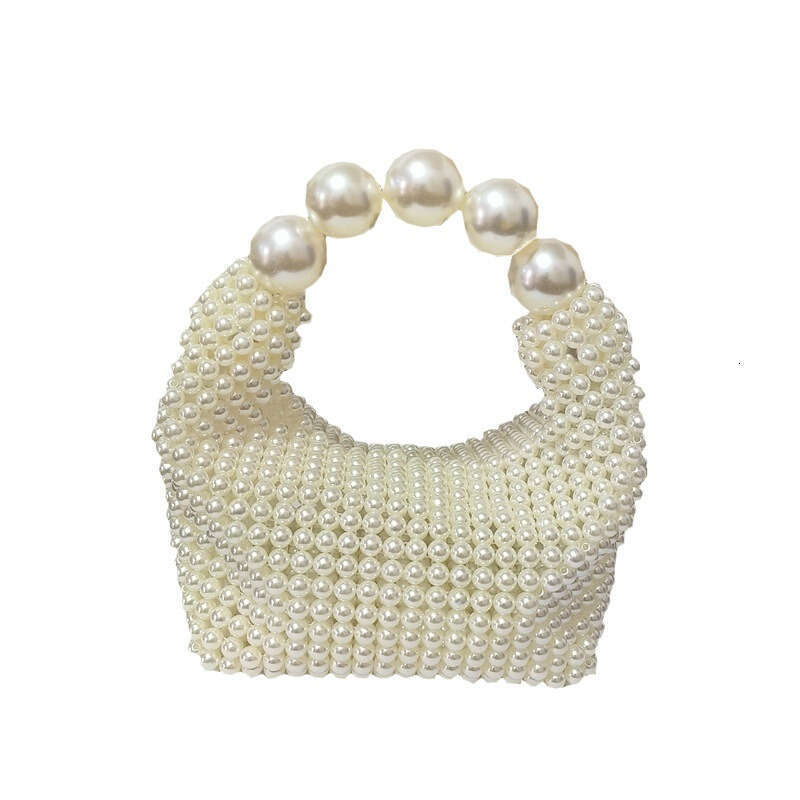 Women Handbag Large Capacity Handbag Handmade Woven Banquet Beaded Large Pearl Bag Internet Famous New Summer Handbag