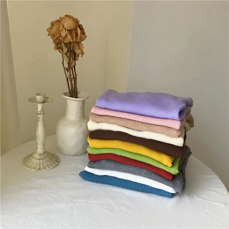 Women Heap Turtleneck Autumn Winter Sweater Fashion Pullover Elastic Knit Ladies Jumper Casual Solid Soft Female Basic Tops 251027