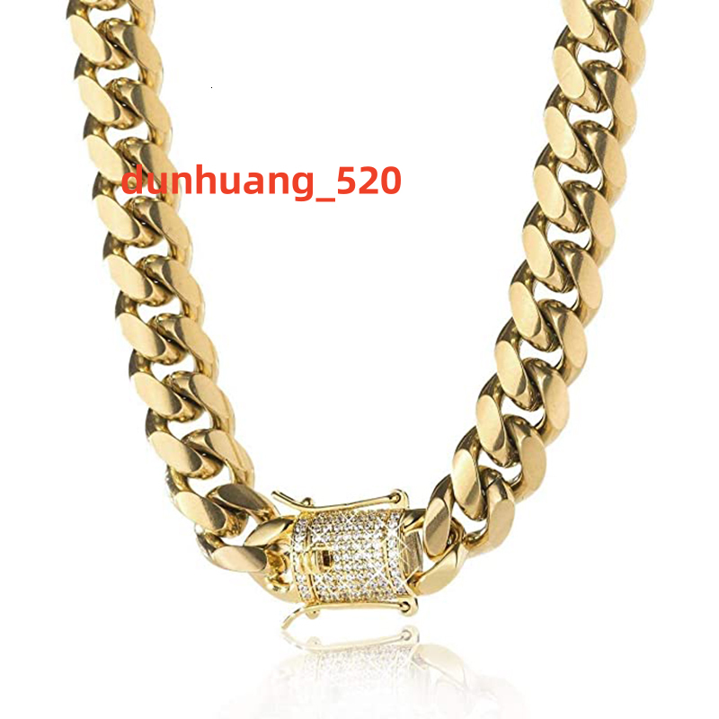 Hip Hop Jewelry Rapper Moissanite Gold Chain Real 14k Solid Gold Miami Cuban Link Chain