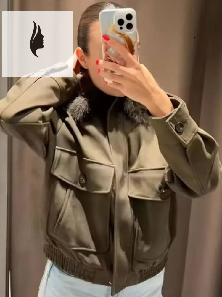 winter jacket women HH Women Fashion Faux Fur Lapel Coats Vintage Solid Long Sleeve Zipper Jackets With Pockets Autumn Winter Casual Warm Outwear