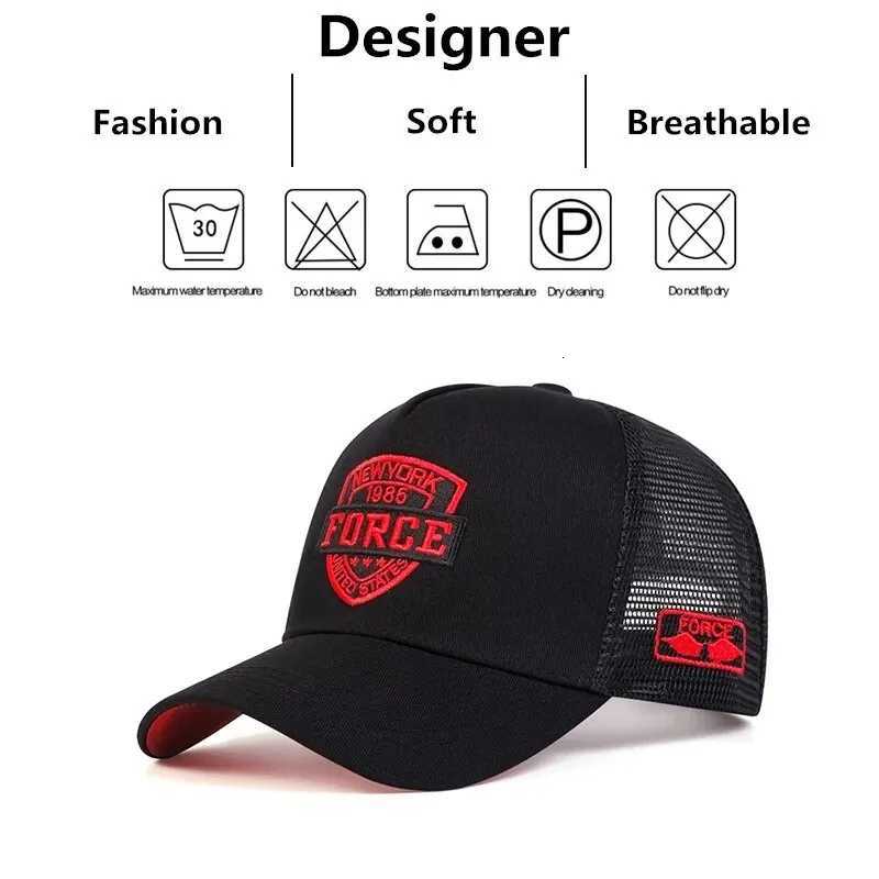 Summer Men Mesh Baseball Cap Outdoor Sport Letter Snapback Hat for Women Unisex Breathable Caps Hip Hop Trucker HatsW251027