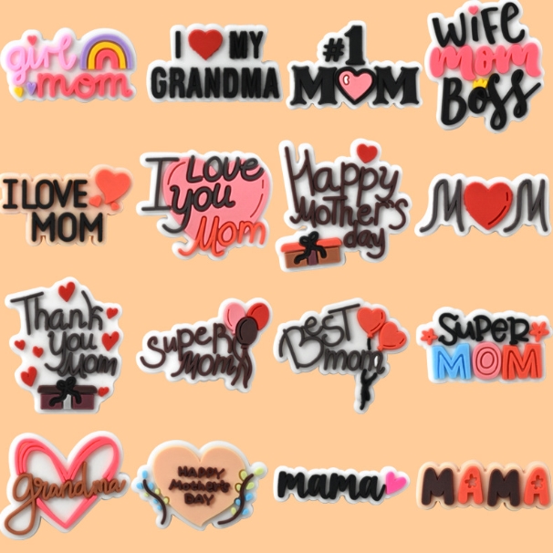 phrase series hole shoe flowers pvc shoe buckle bracelet wristband decoration accessories gift