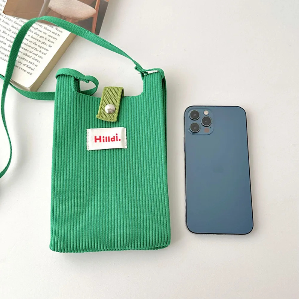 Trendy Mobile Phone Bag Casual Knitted Shoulder Bag Retro Underarm Bag Sexy 251027