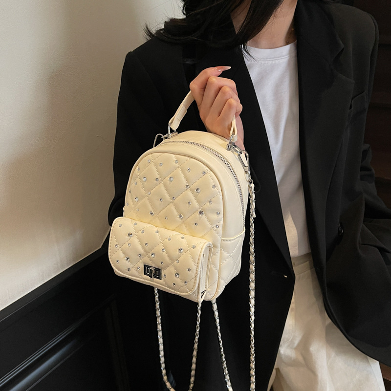 Free shipping designer bag Handheld Small Bag for Women New Niche Simple Quilted Chain Bag Casual Double Shoulder Backpack