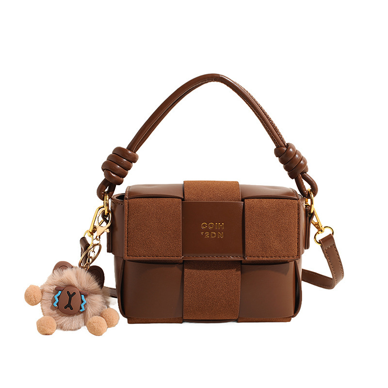 Free shipping designer bag Fashionable Handheld Woven Bag for Women New Autumn and Winter Trendy Versatile Small Square Bag Casual Single Shoulder Cro