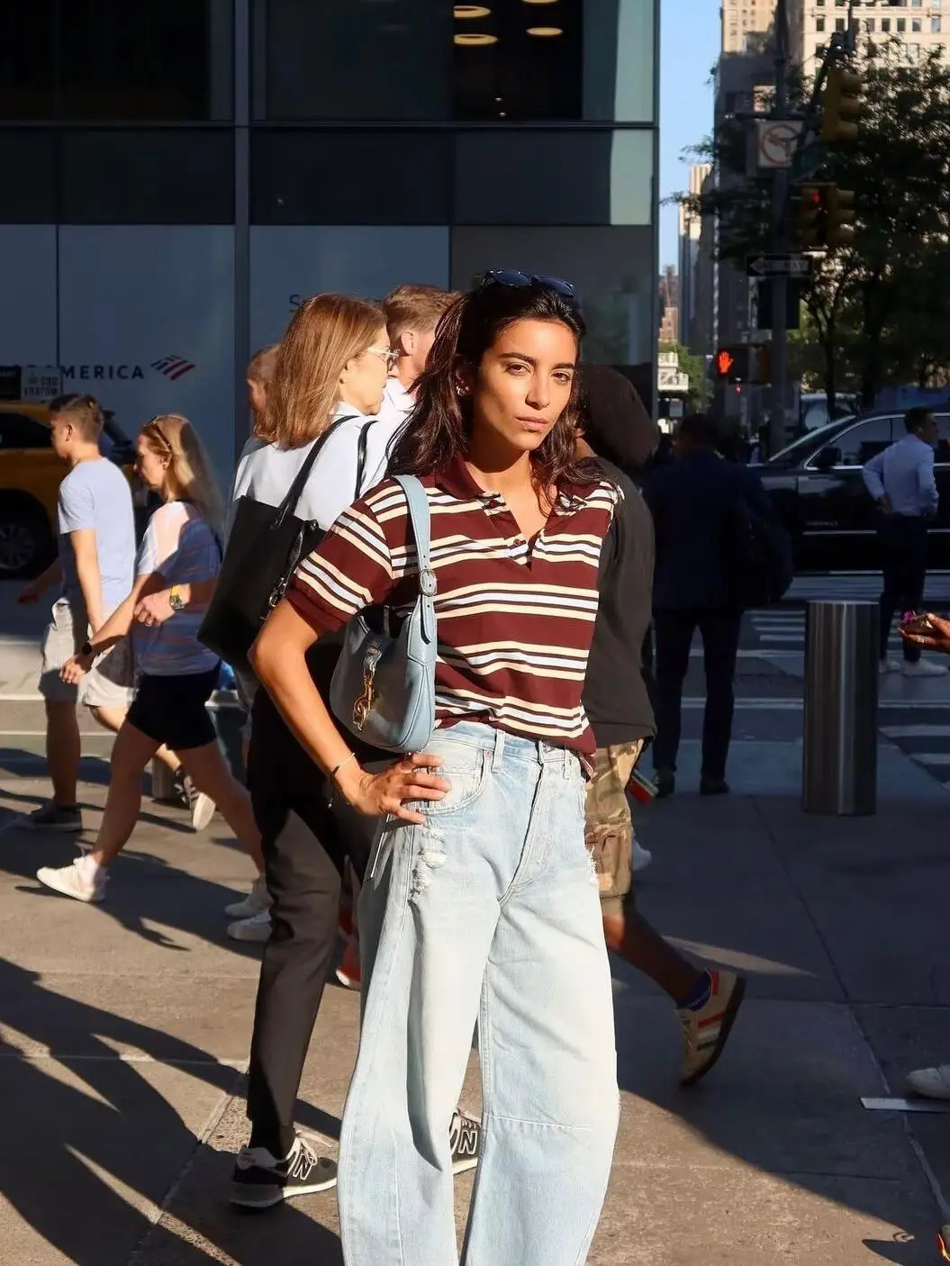 Summer Ladies Polo Shirts Woman Shorts Short Sleeve Brown Striped Vintage Clothes Polo Shirts Mujer Streetwear Crop Tops Casual 251027